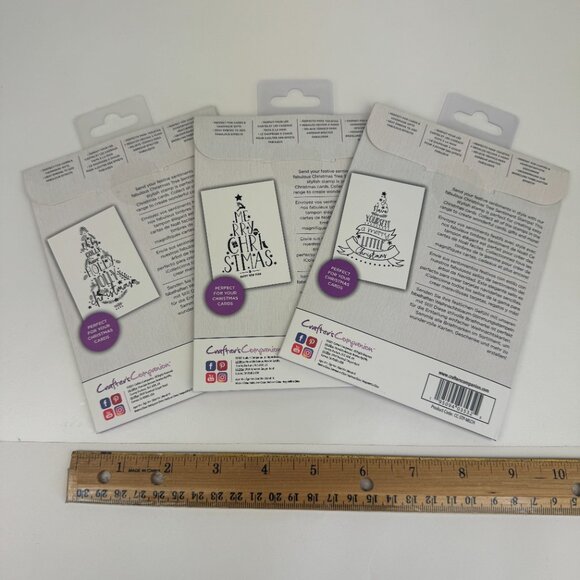 6 Christmas Holiday Crafters Companion Photopolymer Stamp Card Making Craft READ - Picture 7 of 12